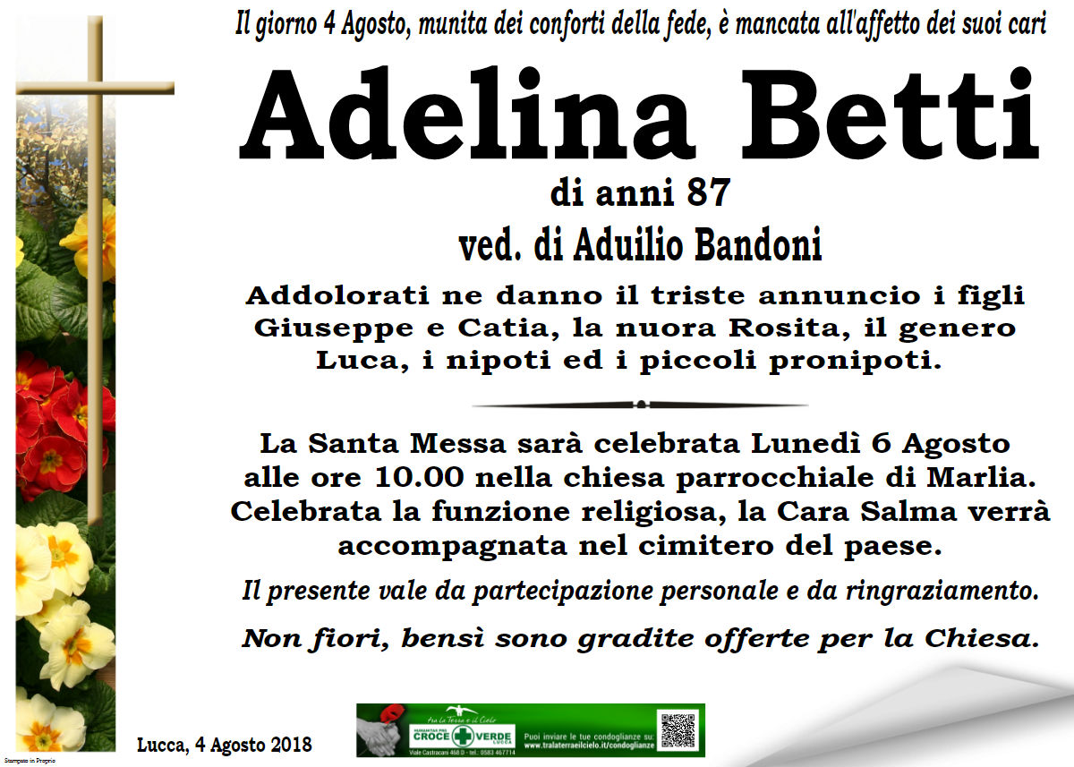 Adelina Betti ved. di Aduilio Bandoni