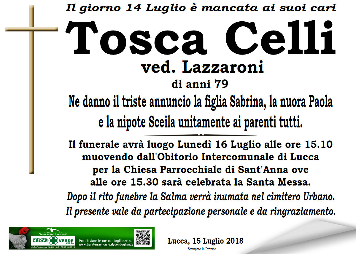 Tosca Celli ved. Lazzaroni