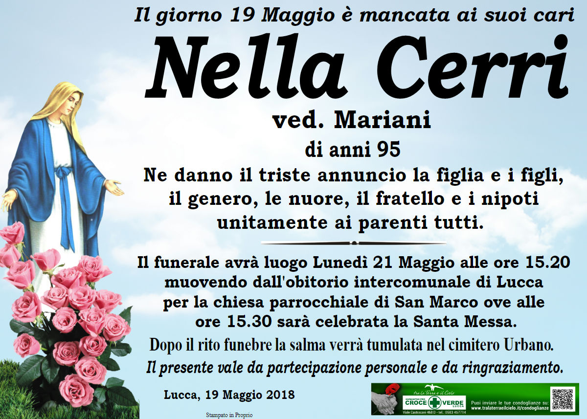 Nella Cerri ved. Mariani