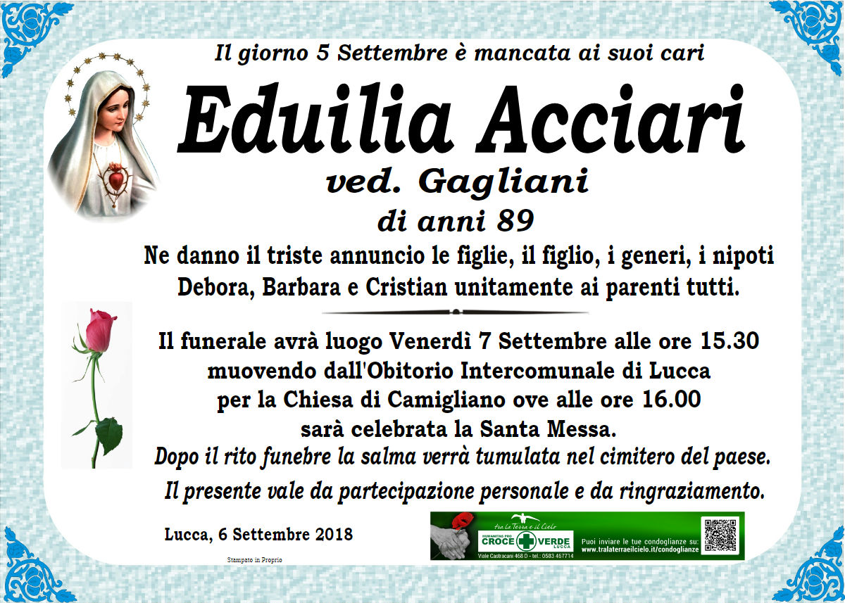 Eduilia Acciari ved. Gagliani