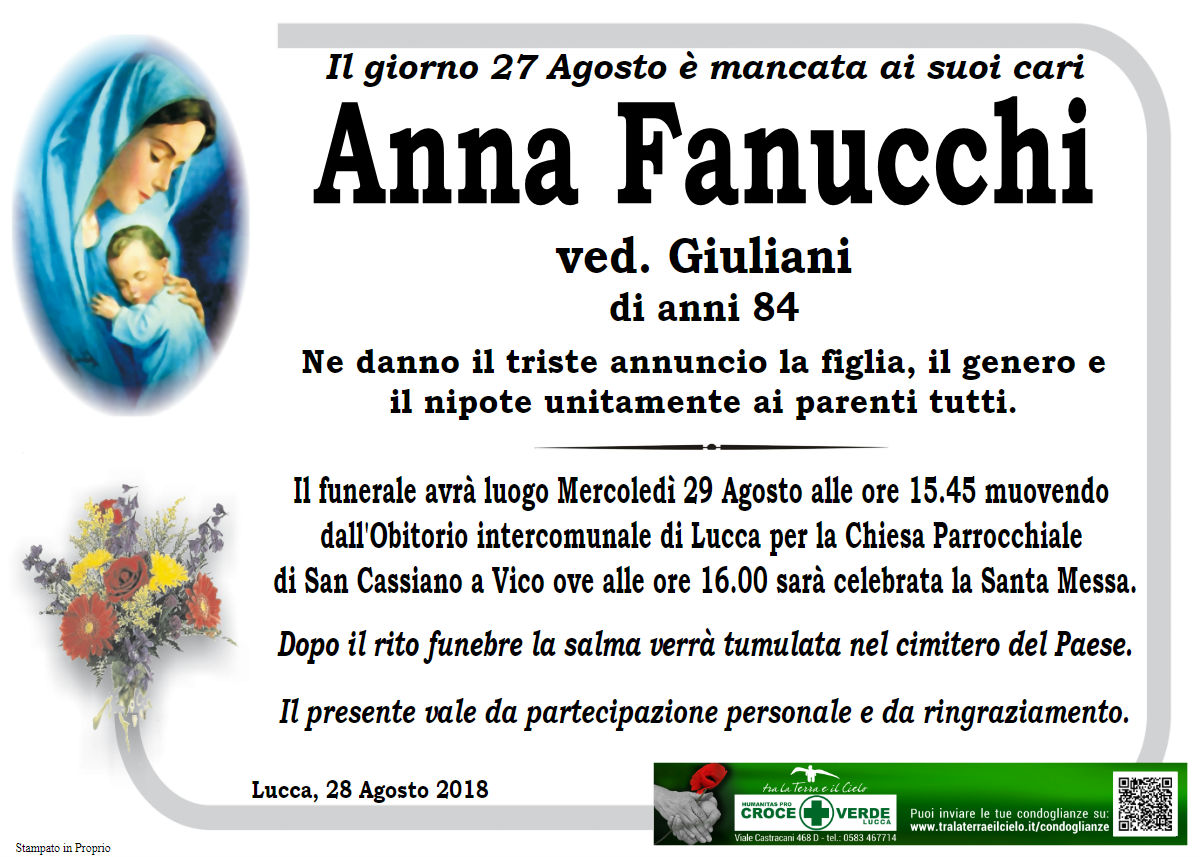 Anna Fanucchi Ved. Giuliani