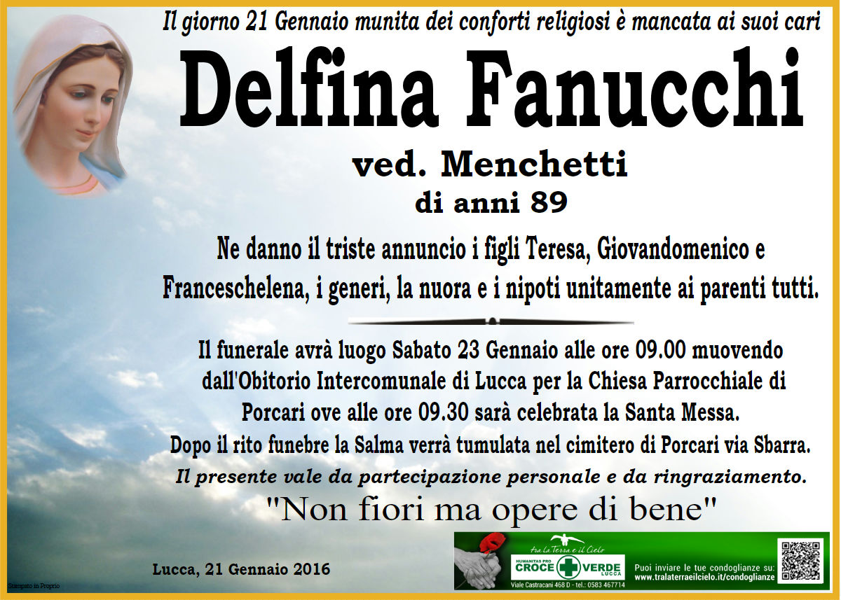Delfina Fanucchi Ved. Menchetti