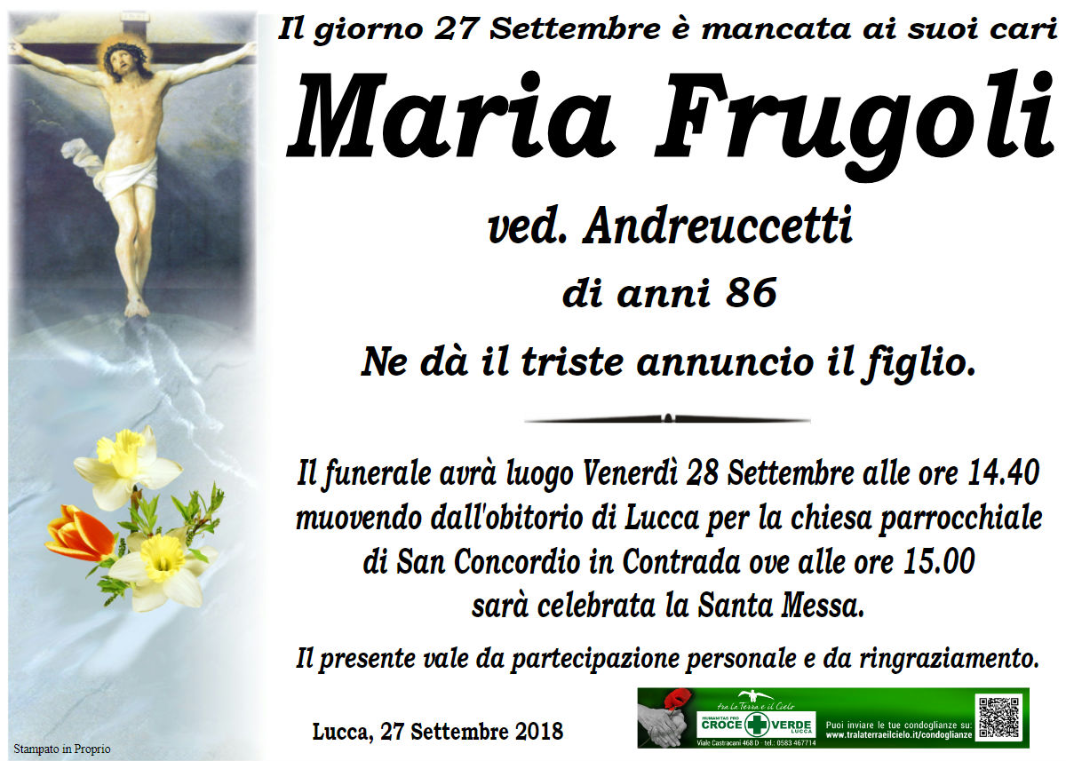 Maria Frugoli ved. Andreuccetti