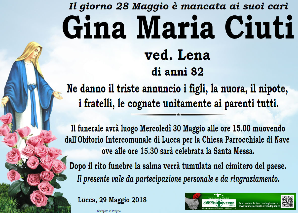 Gina Maria Ciuti ved. Lena