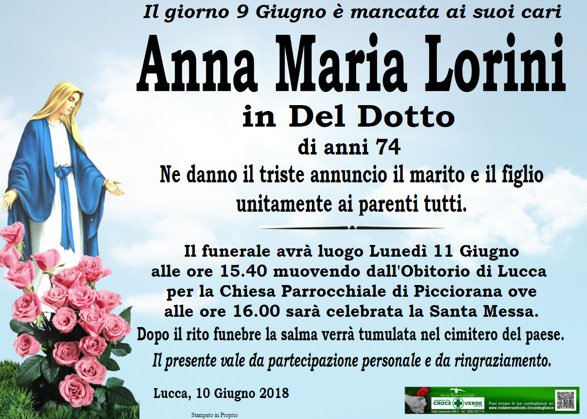 Anna Maria Lorini in Del Dotto