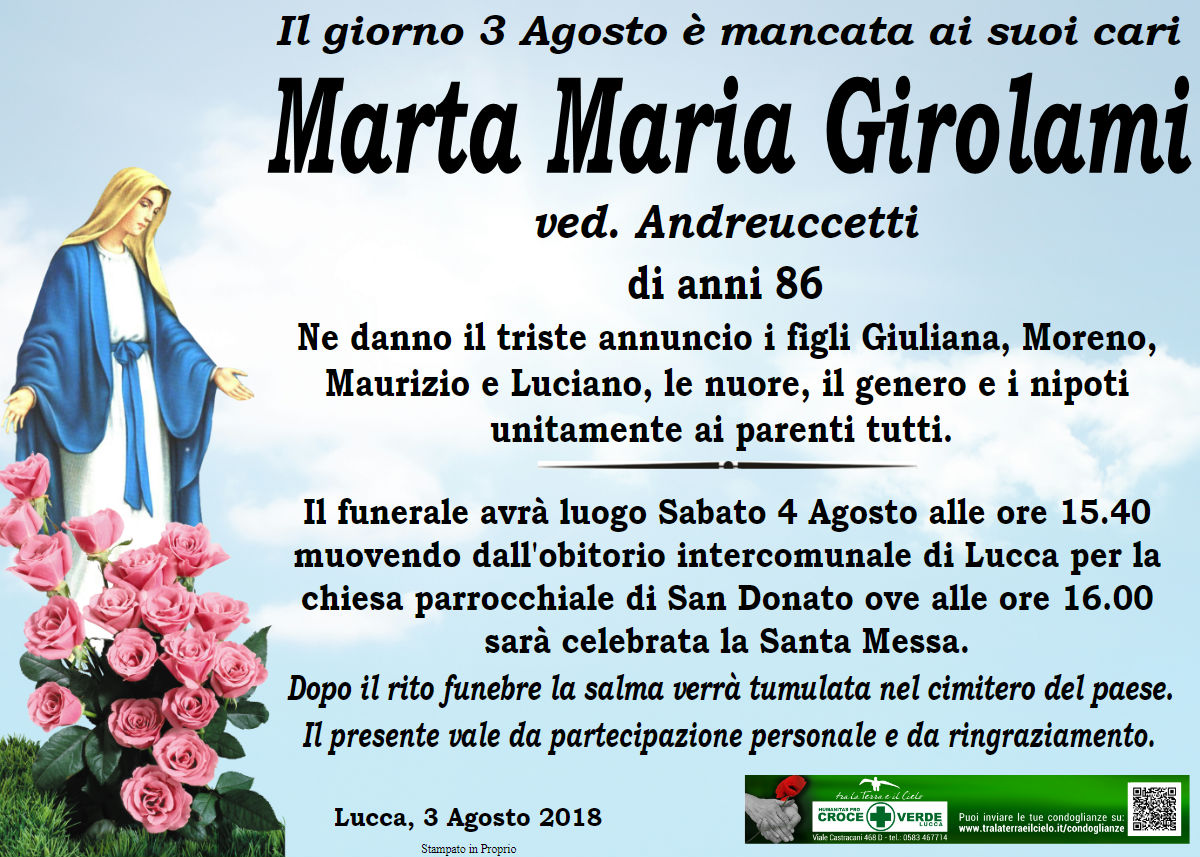 Marta Mmaria Girolami ved. Andreuccetti