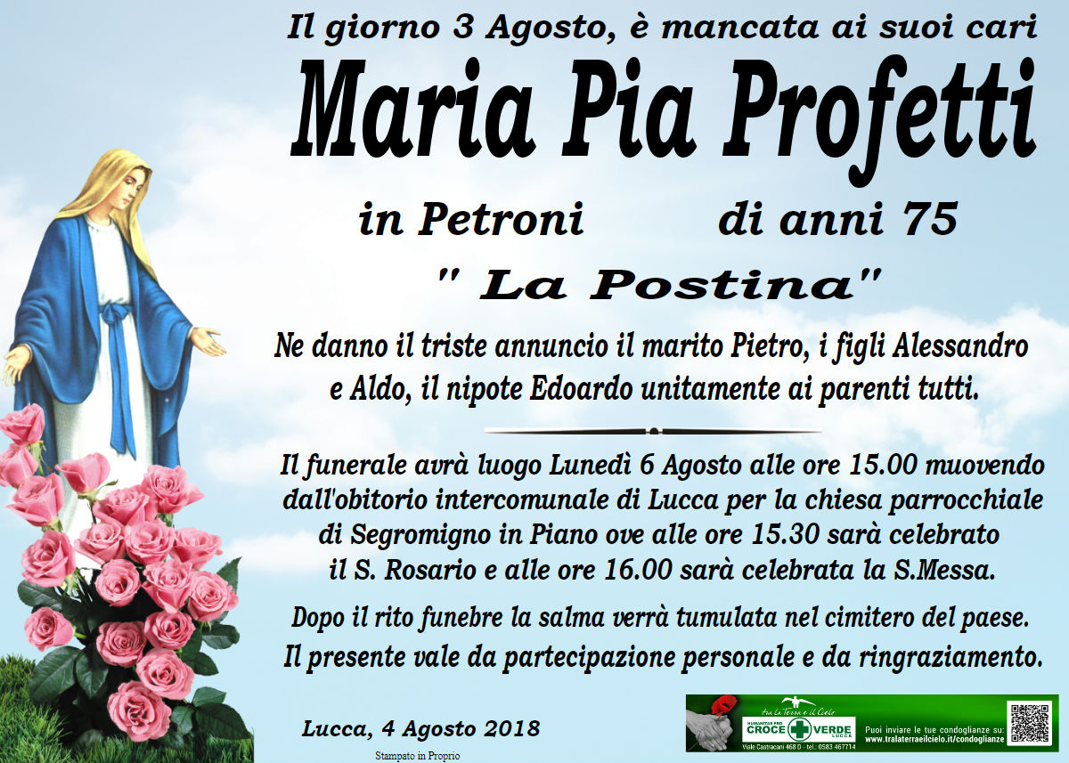 Maria Pia Profetti in Petroni