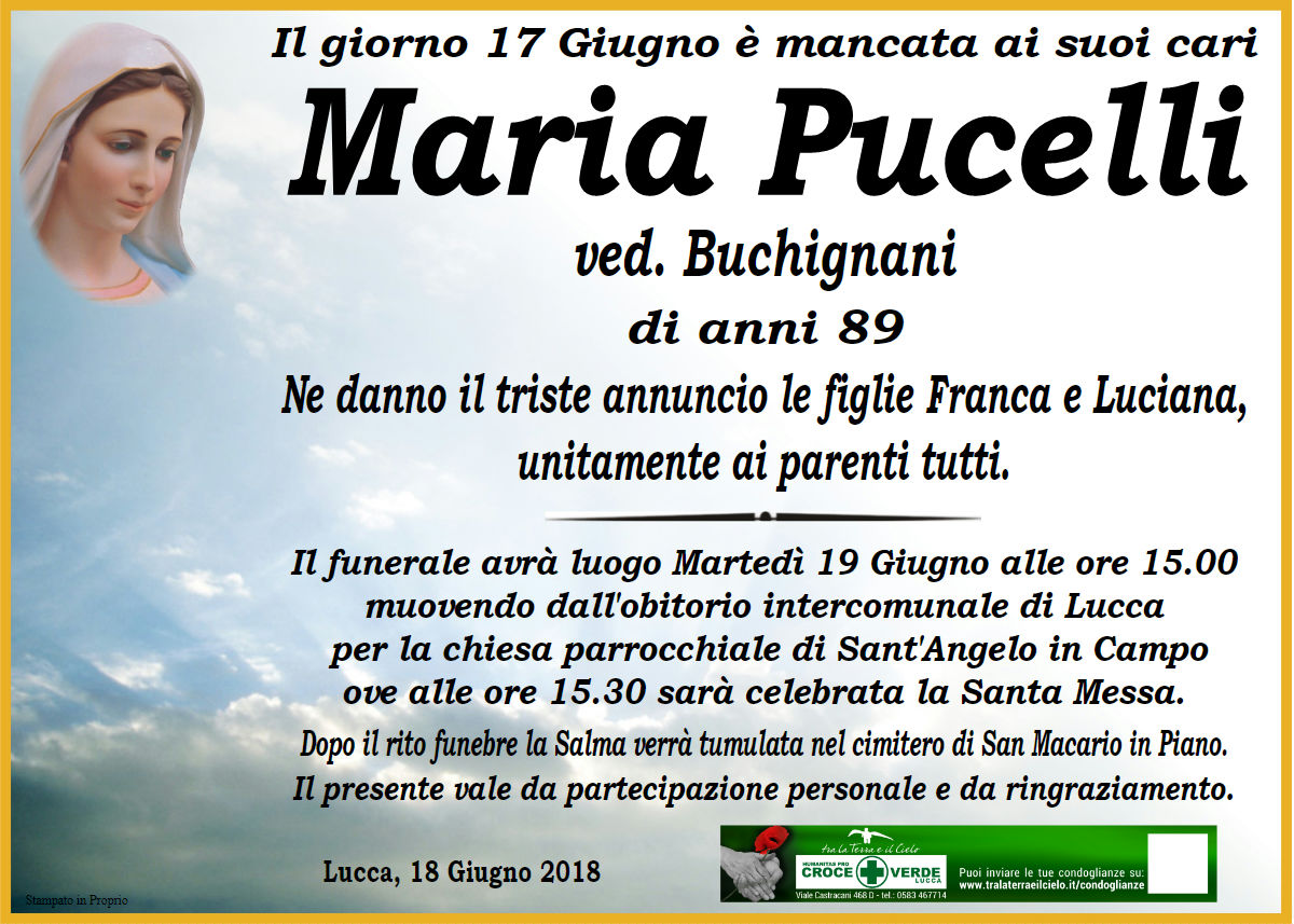 Maria Pucelli ved. Buchignani