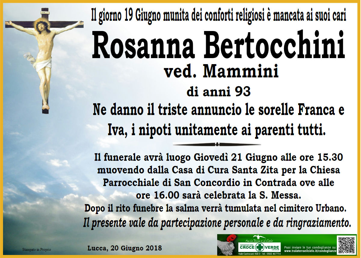 Rosanna Bertocchini ved. Mammini