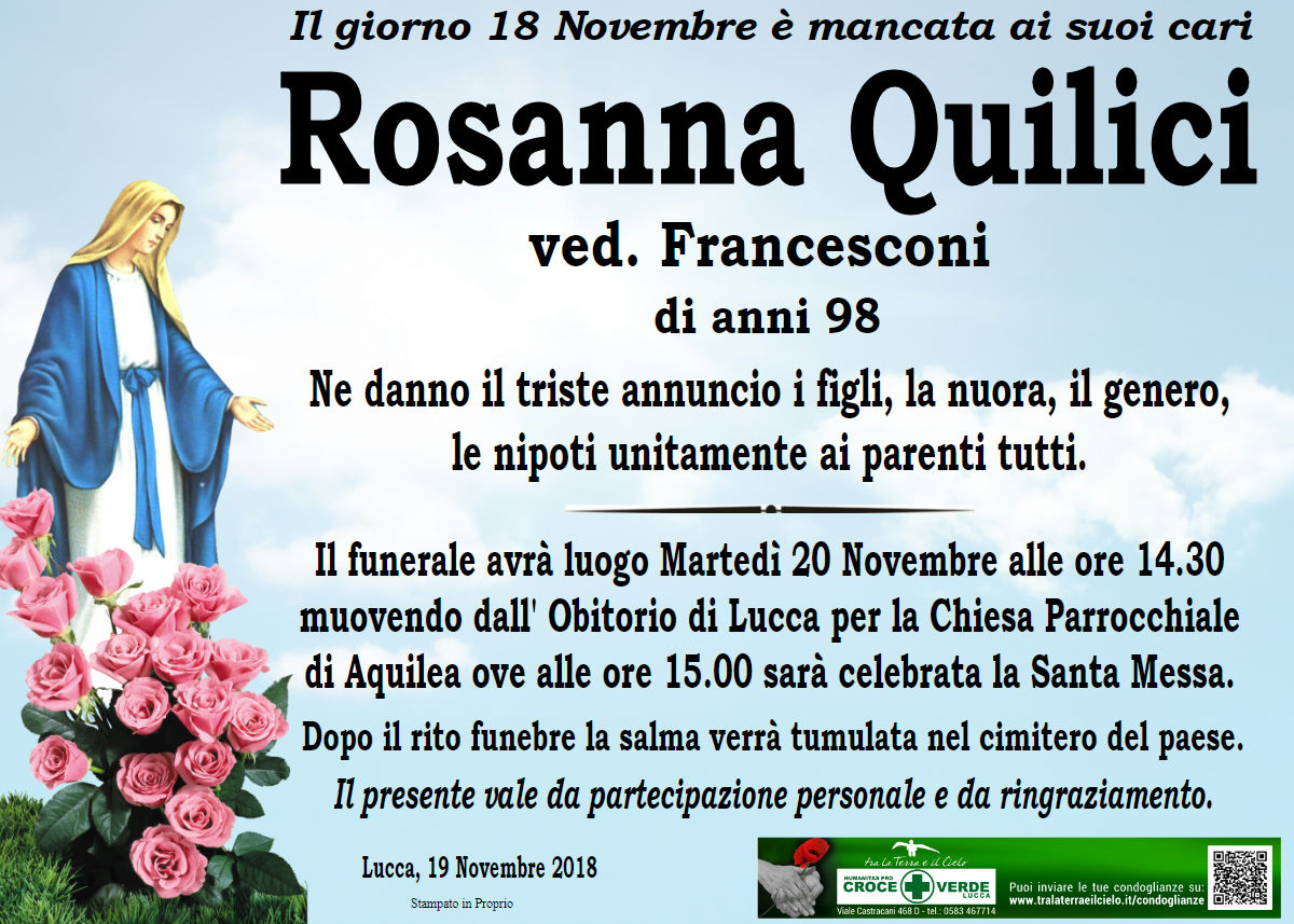 Rosanna Quilici ved. Francesconi